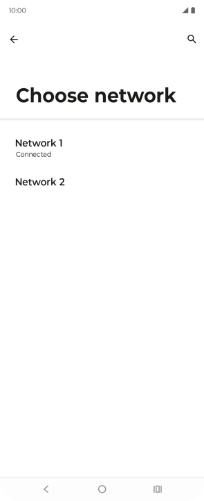 Press the required network. Press the required network.