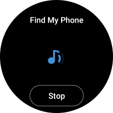 Press Stop when you've found your phone. Press Stop when you've found your phone.