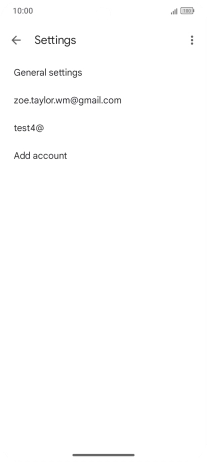 Press the required email account. Press the required email account.