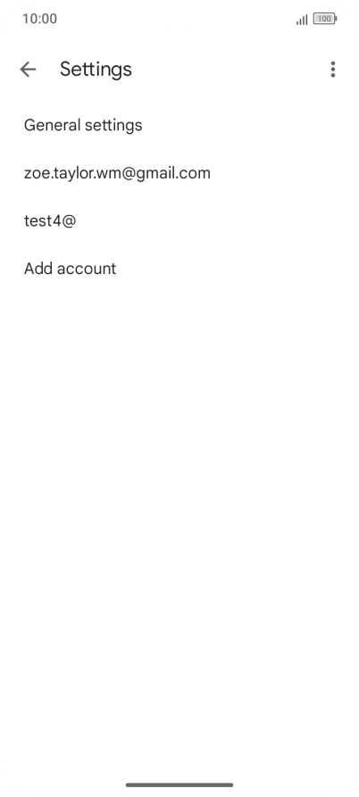 Press the required email account. Press the required email account.