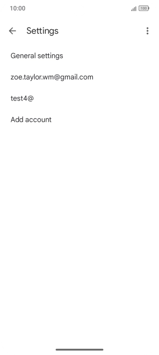 Press the required email account. Press the required email account.