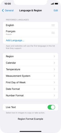 To subsequently select another language as the default language, press the move icon next to the required language and drag it to the top of the list. To subsequently select another language as the default language, press the move icon next to the required language and drag it to the top of the list.