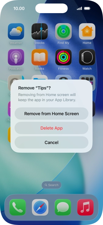 Press Delete App.