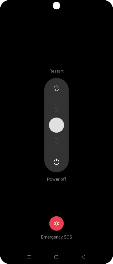 Press and drag the circle downwards. Press and drag the circle downwards.