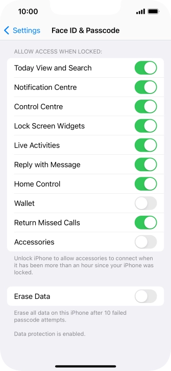 Press the indicator next to Press the indicator next to