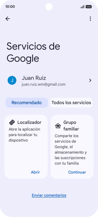 Pulsa Todos los servicios. Pulsa Todos los servicios.