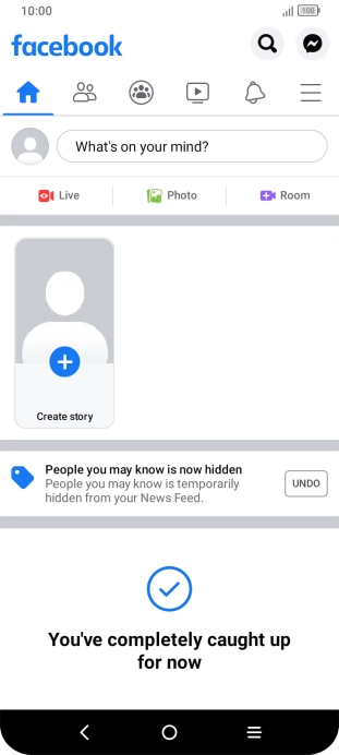 Press the text input field. Press the text input field.