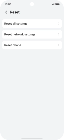Press Reset network settings. Press Reset network settings.