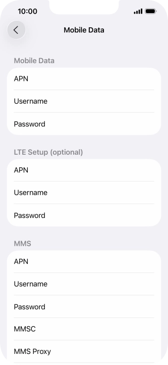 Press APN and key in wap.vodafone.co.uk.