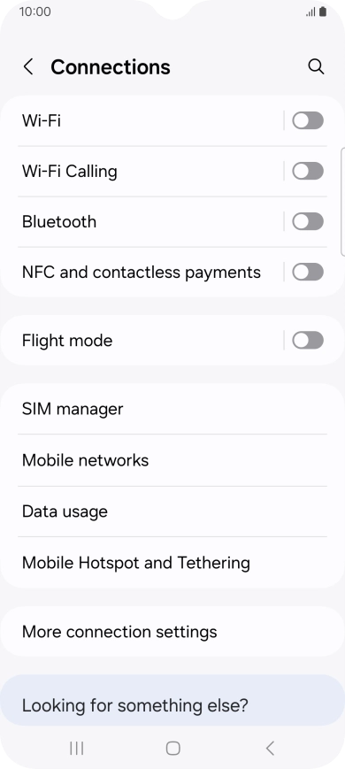 Press Mobile networks.
