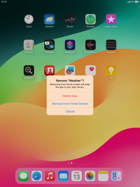 Press Delete App.