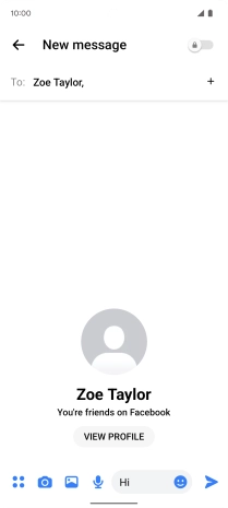 Write the required message and press the send icon.