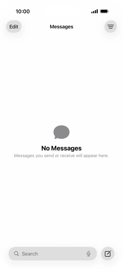 Press the new message icon. Press the new message icon.