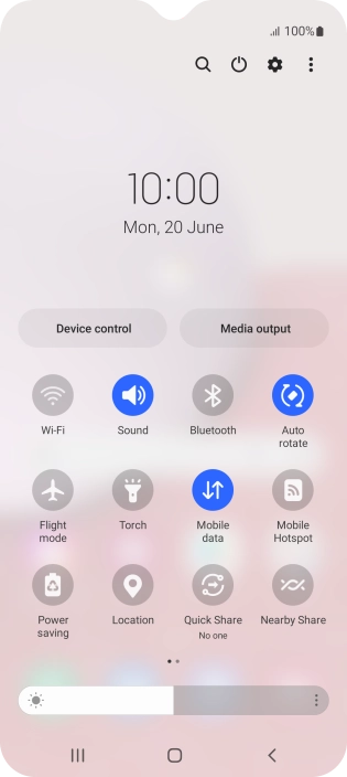 Press the settings icon. Press the settings icon.