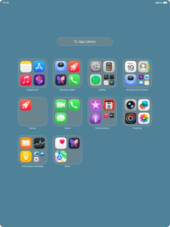 Press the required app. Press the required app.