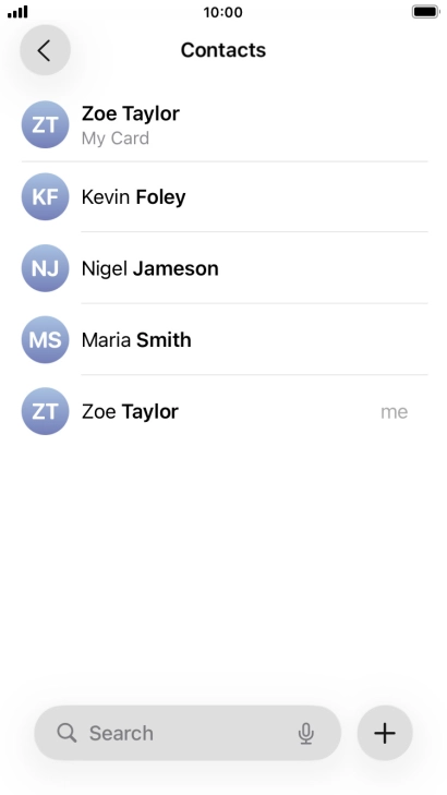 Press the new contact icon. Press the new contact icon.