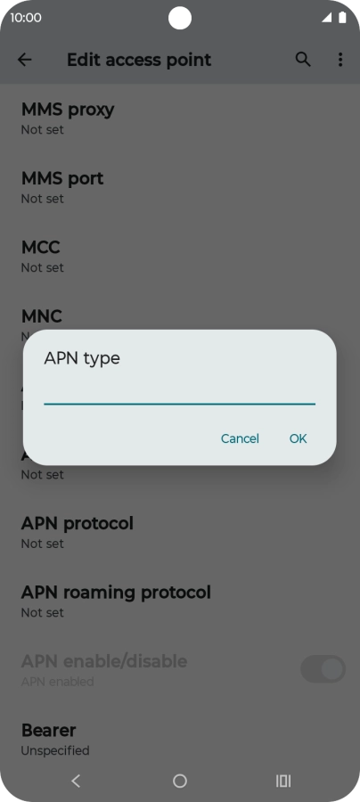 Key in mms and press OK.