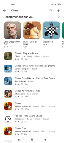 Press the required app. Press the required app.