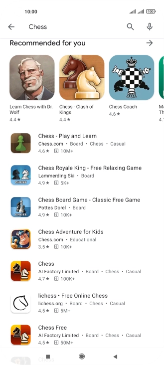 Press the required app. Press the required app.