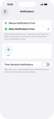 Press the indicator next to 