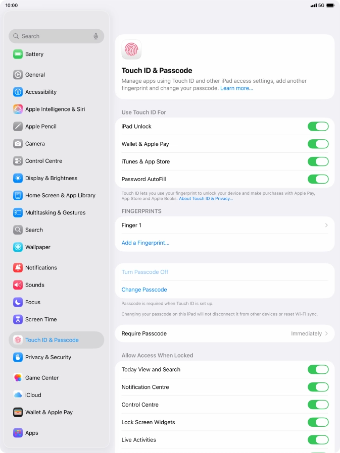 Press the indicators next to the required settings to turn them on or off. Press the indicators next to the required settings to turn them on or off.