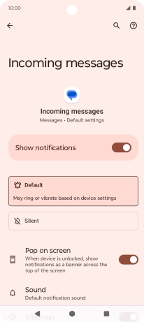 Press the indicator next to 