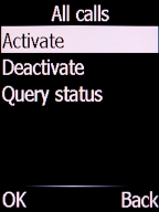 Select Activate and press the Left selection key. Select Activate and press the Left selection key.
