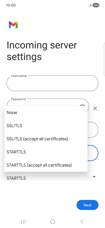 Press SSL/TLS.