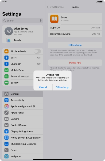 Press Offload App.