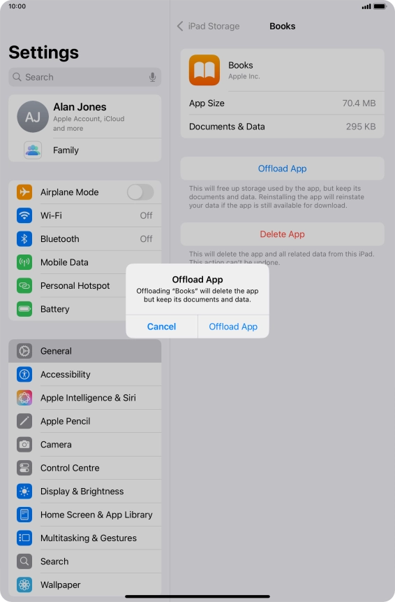 Press Offload App.