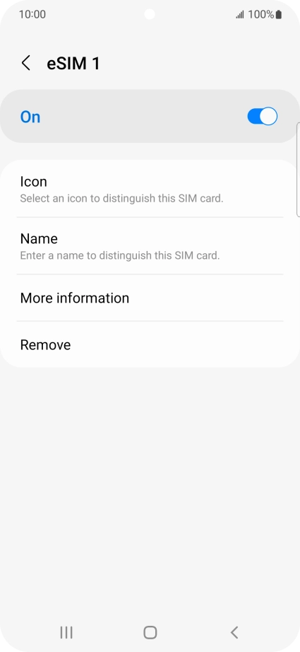 Press Remove and follow the instructions on the screen to delete your eSIM.