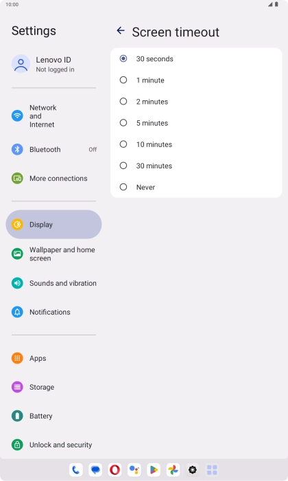 Press the required setting. Press the required setting.