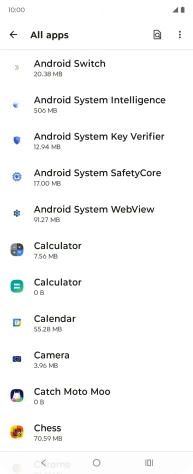 Press the required app. Press the required app.