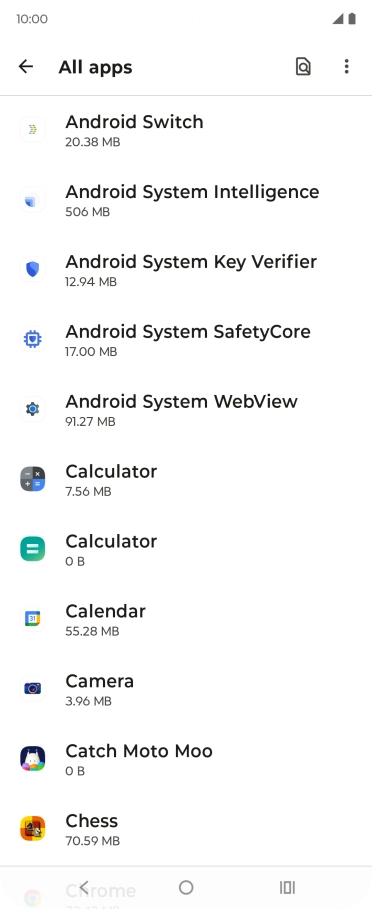 Press the required app. Press the required app.