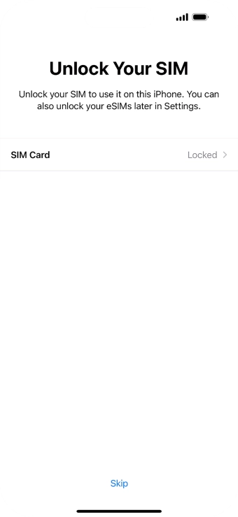 Press SIM Card. Press SIM Card.