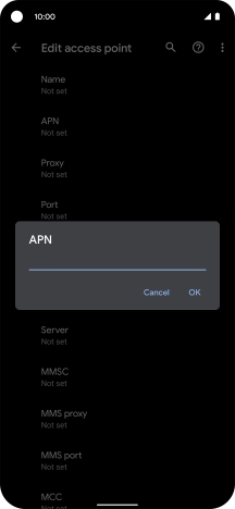 Key in wap.vodafone.co.uk and press OK.