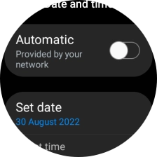 Press Set date.