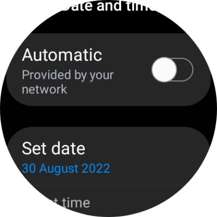 Press Set date.