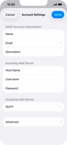 Press SMTP.