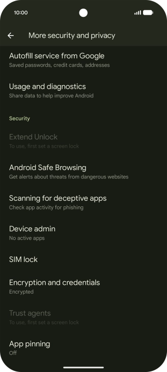 Press SIM lock. Press SIM lock.