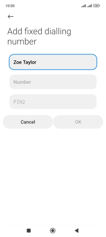 Press Number and key in the required phone number.