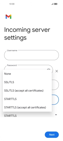 Press SSL/TLS.