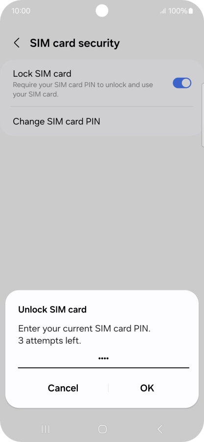 Key in your PIN and press OK. Key in your PIN and press OK.