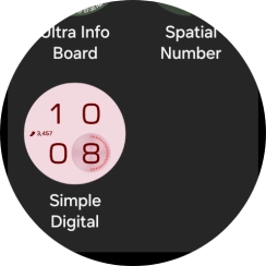 Slide your finger up or down to see the available watch faces. Slide your finger up or down to see the available watch faces.