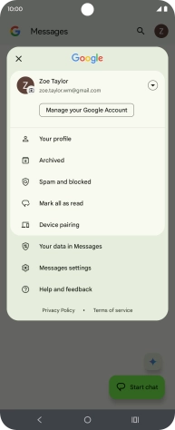 Press Messages settings. Press Messages settings.