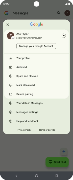 Press Messages settings. Press Messages settings.