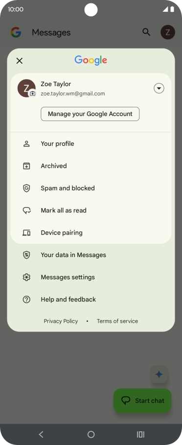 Press Messages settings. Press Messages settings.