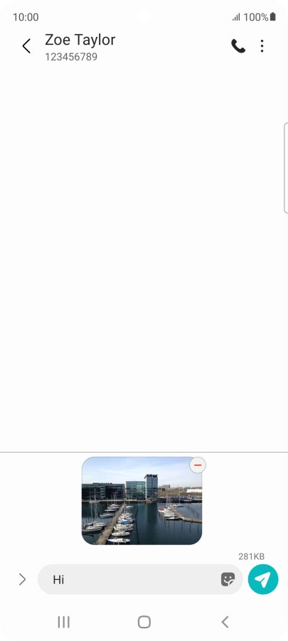 Press the send icon. Press the send icon.