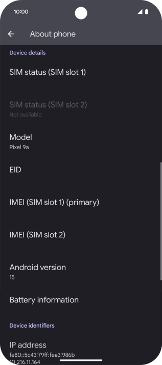 Press EID to see your phone’s EID number. Press EID to see your phone’s EID number.