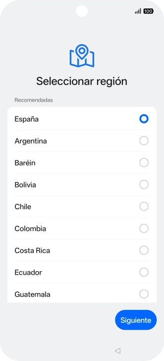Pulsa el país deseado.